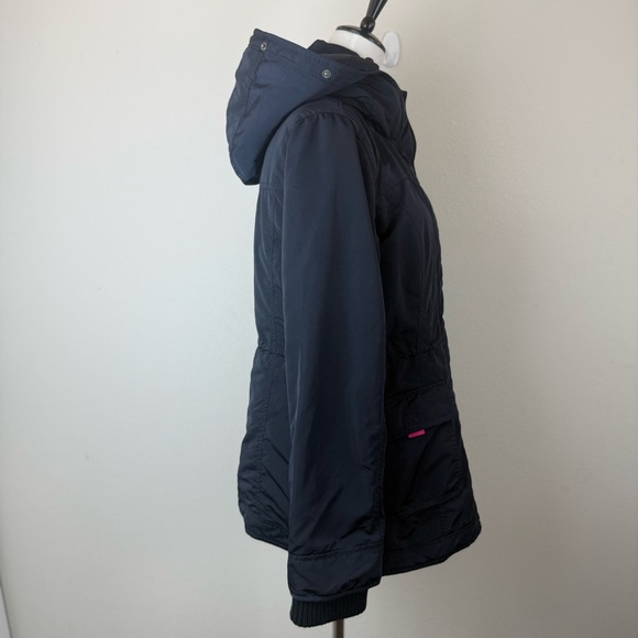 Abercrombie & Fitch Women’s Navy Hooded Parka Jacket Size L Winter Coat - Picture 3 of 15